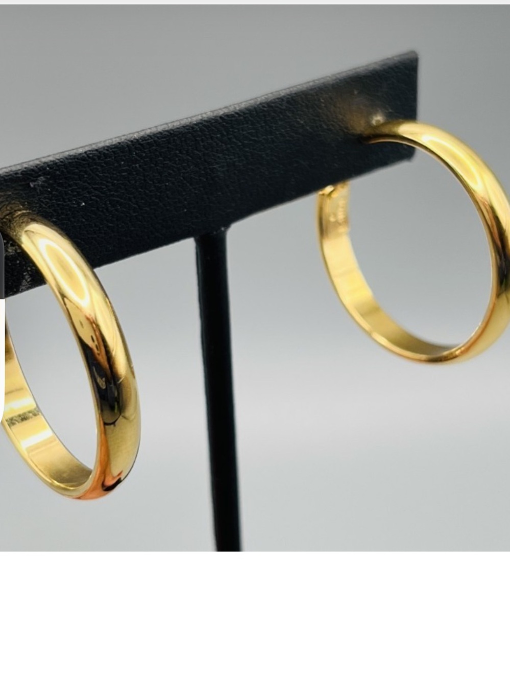 Monet Shiny Gold Clip Hoop Earrings